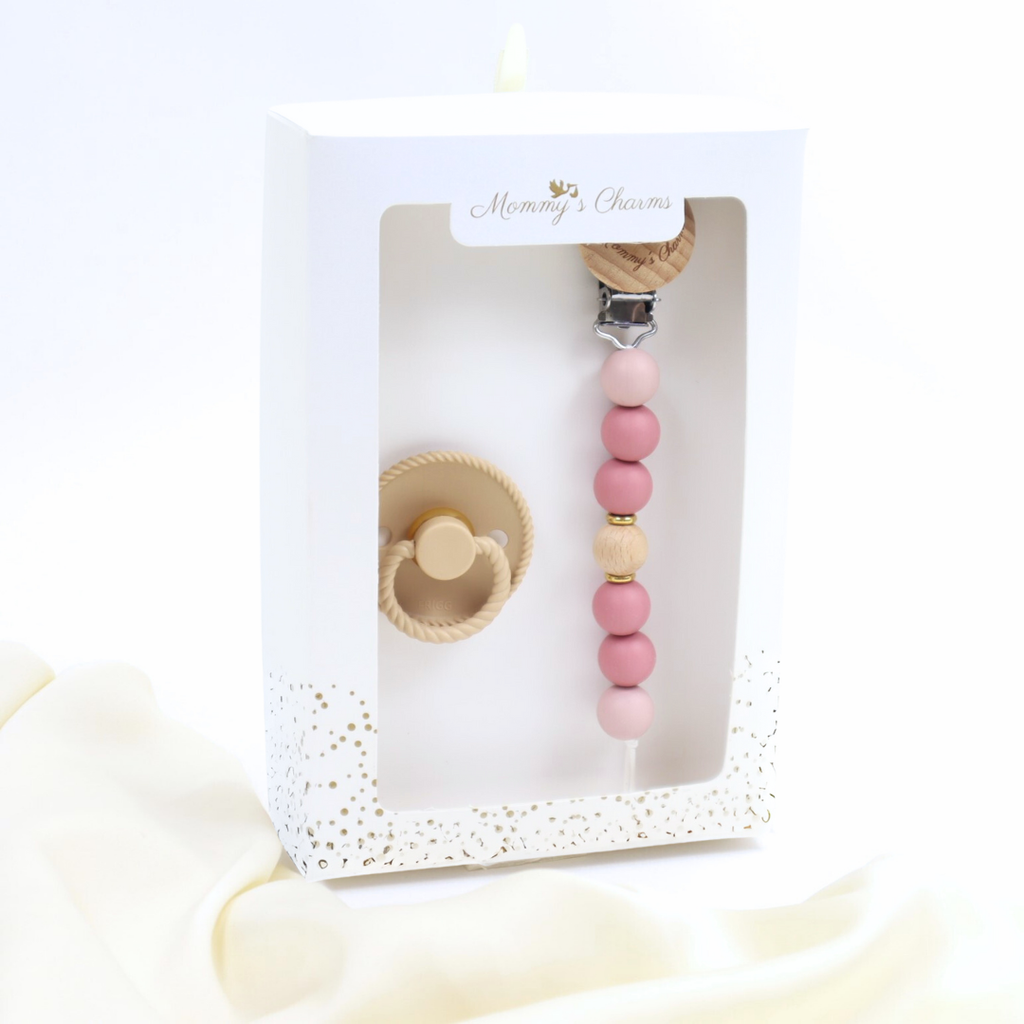 Amber Pacifier Clip + FRIGG Pacifier – Amber Design