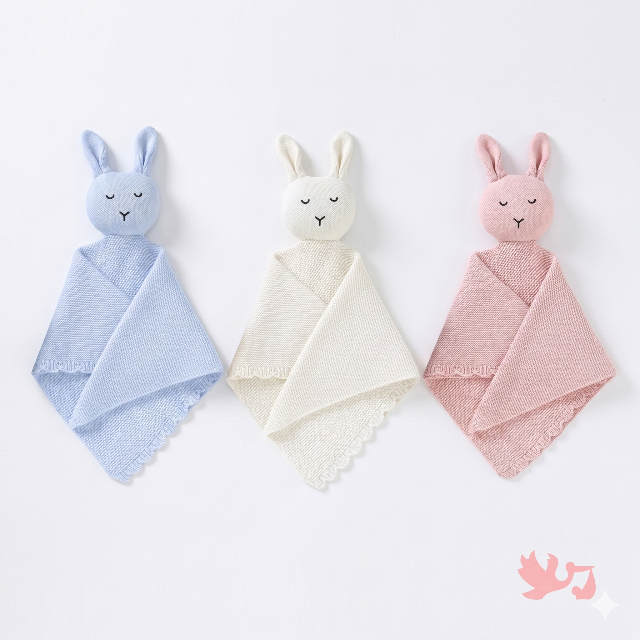 Personalized Bunny Knit Comforter – Baby Embroidered Soft Toy