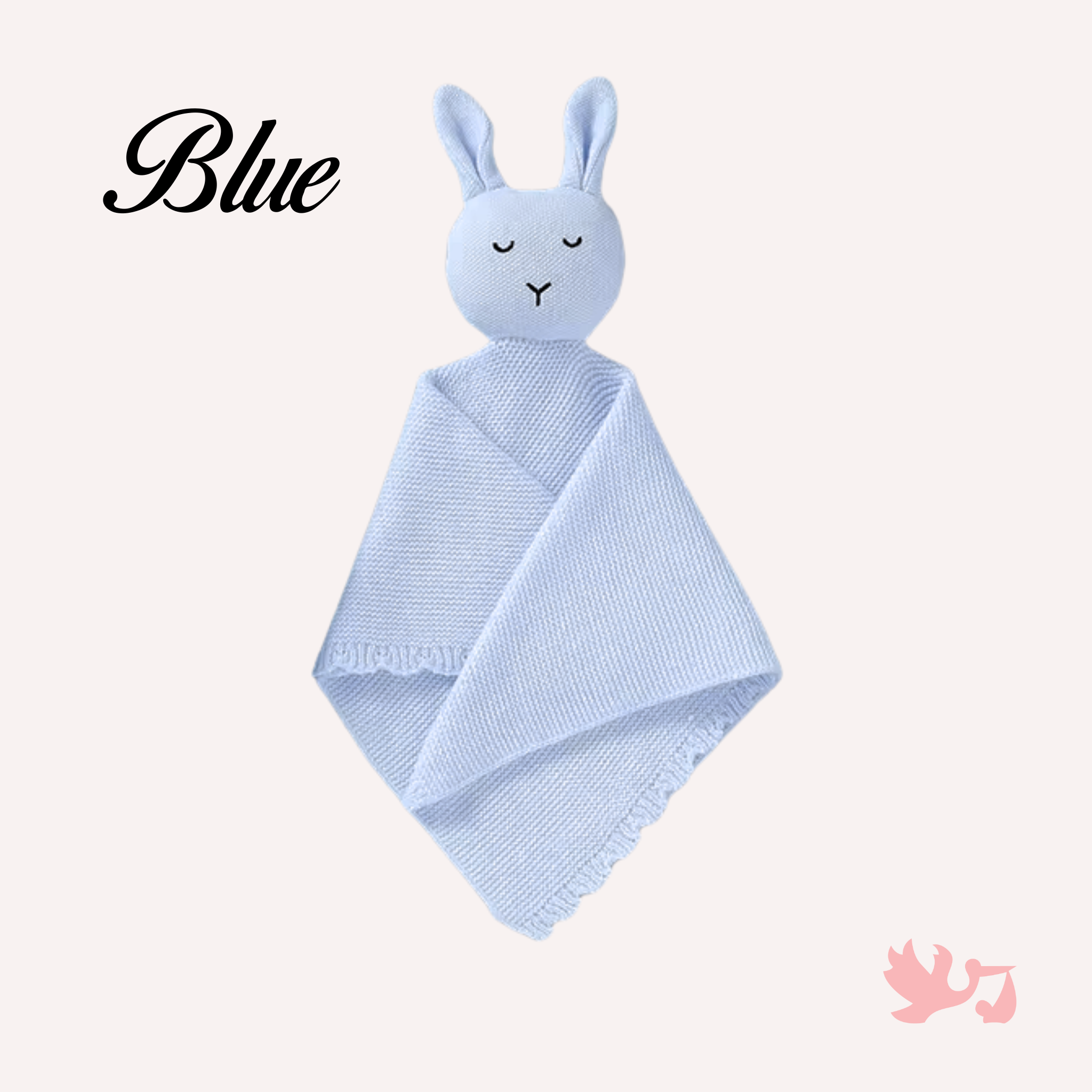 Personalized Bunny Knit Comforter – Baby Embroidered Soft Toy