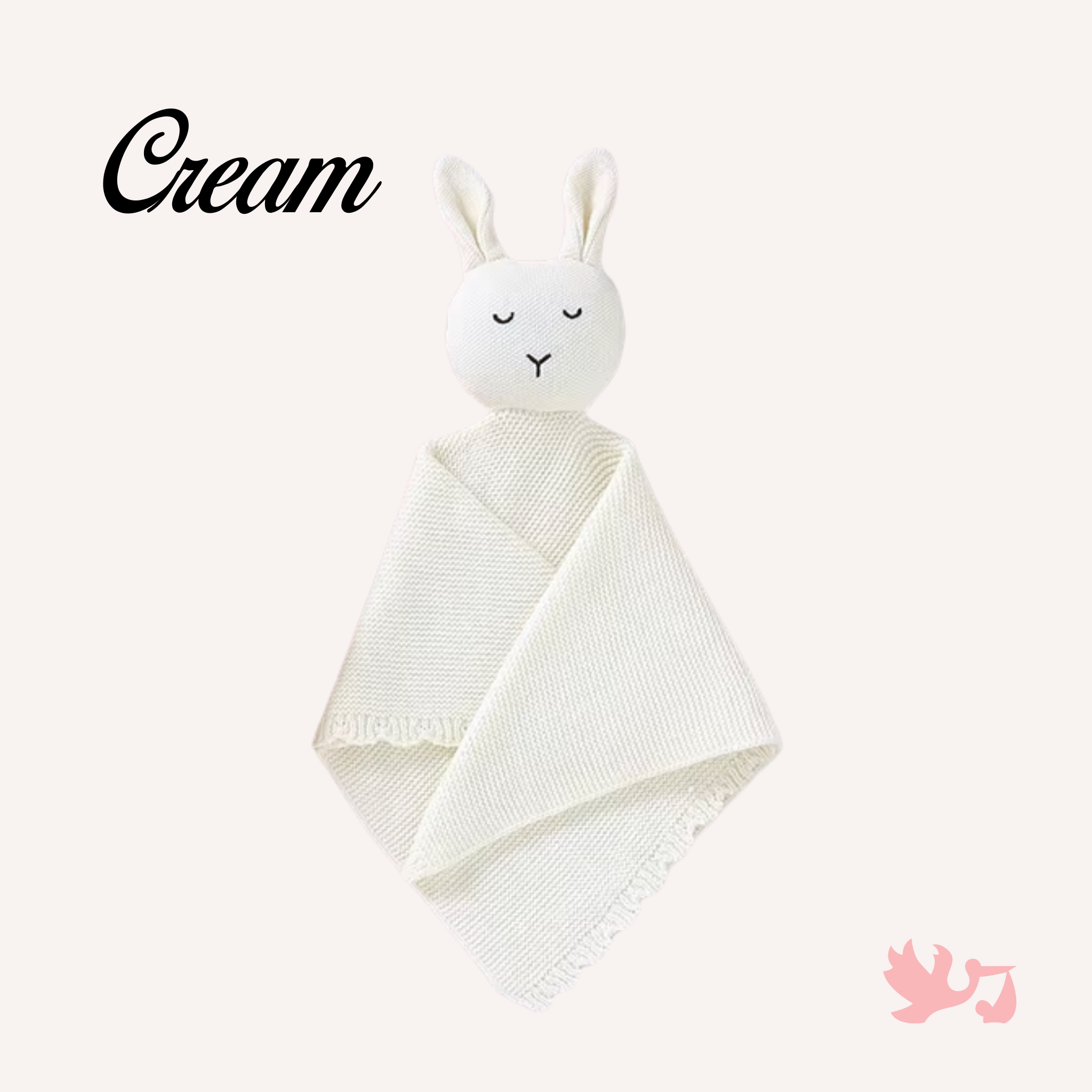 Personalized Bunny Knit Comforter – Baby Embroidered Soft Toy