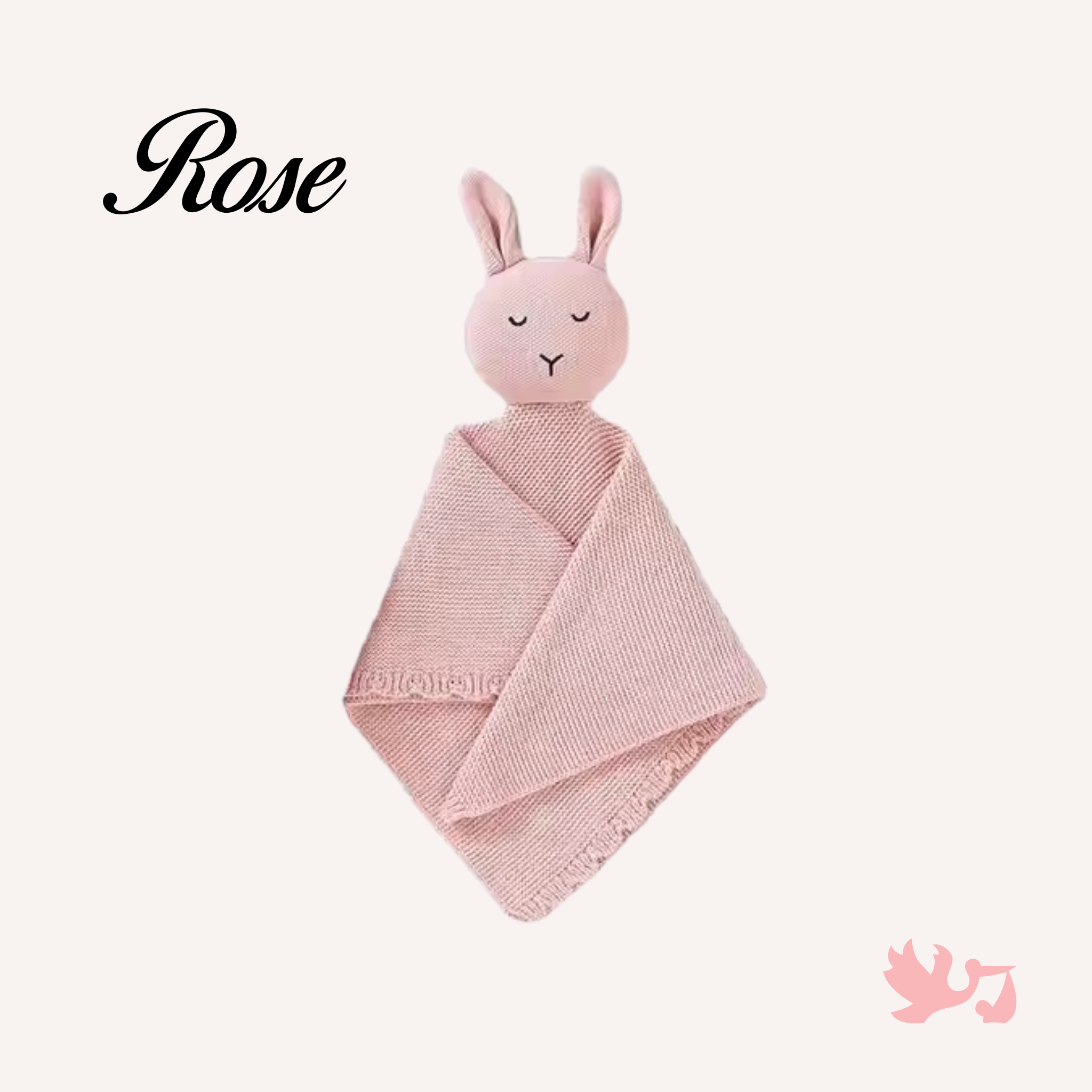 Personalized Bunny Knit Comforter – Baby Embroidered Soft Toy