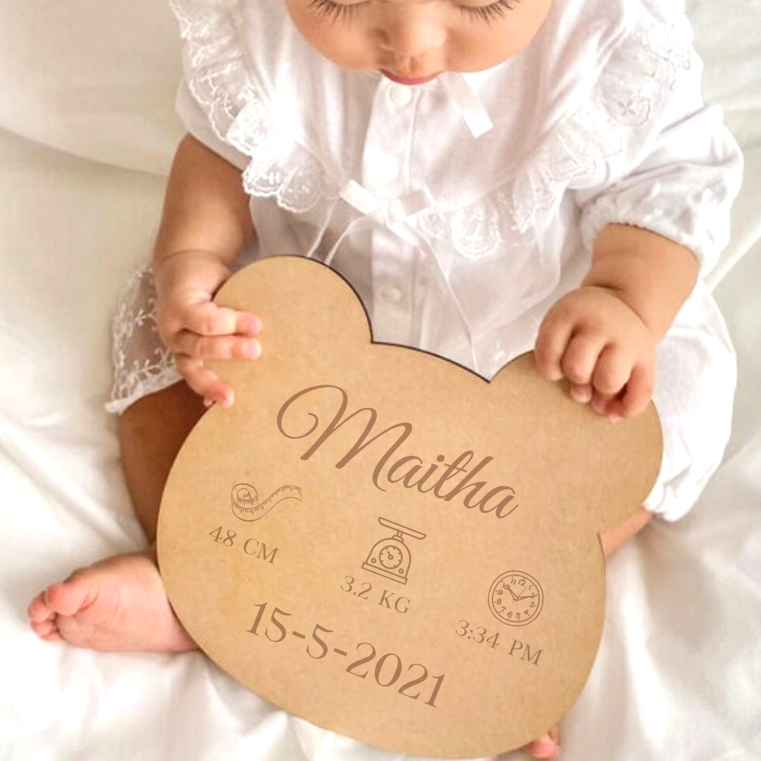 Personalized Birth Stats Plaque | Nursery Décor Keepsake