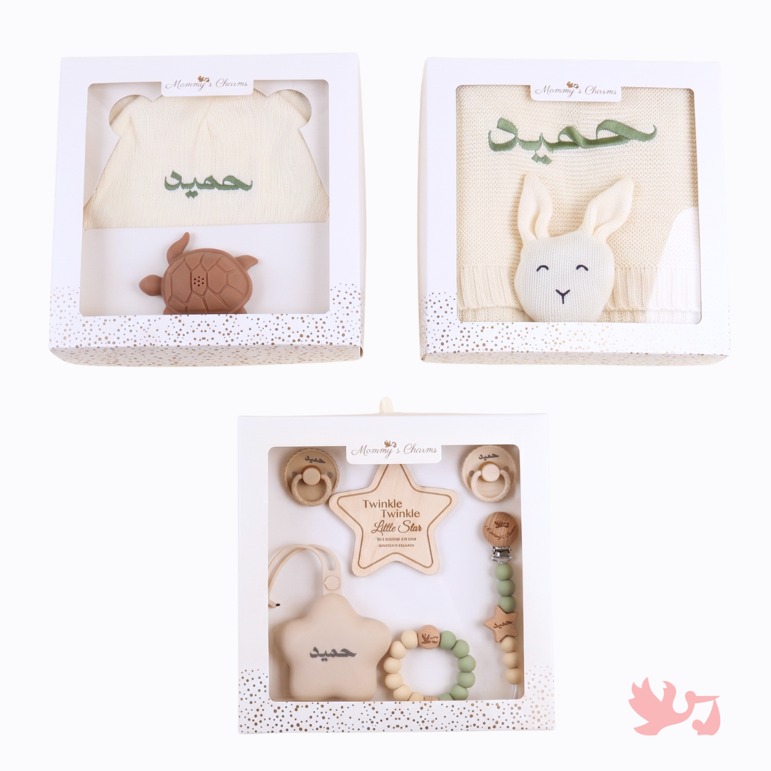 The Royal Welcome Bundle – Personalized Towel, Blanket & Pacifier Set